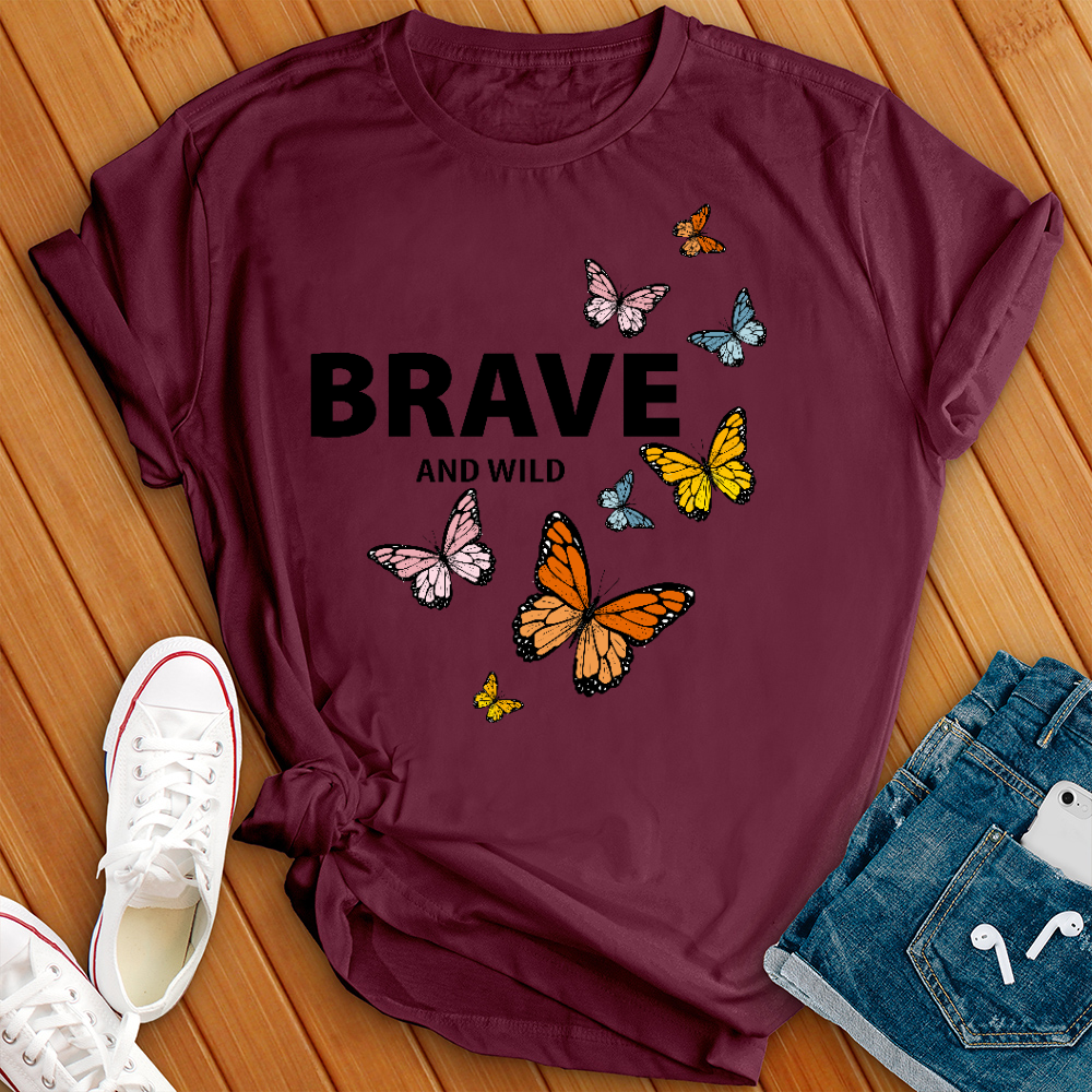 Brave and Wild Butterflies Tee