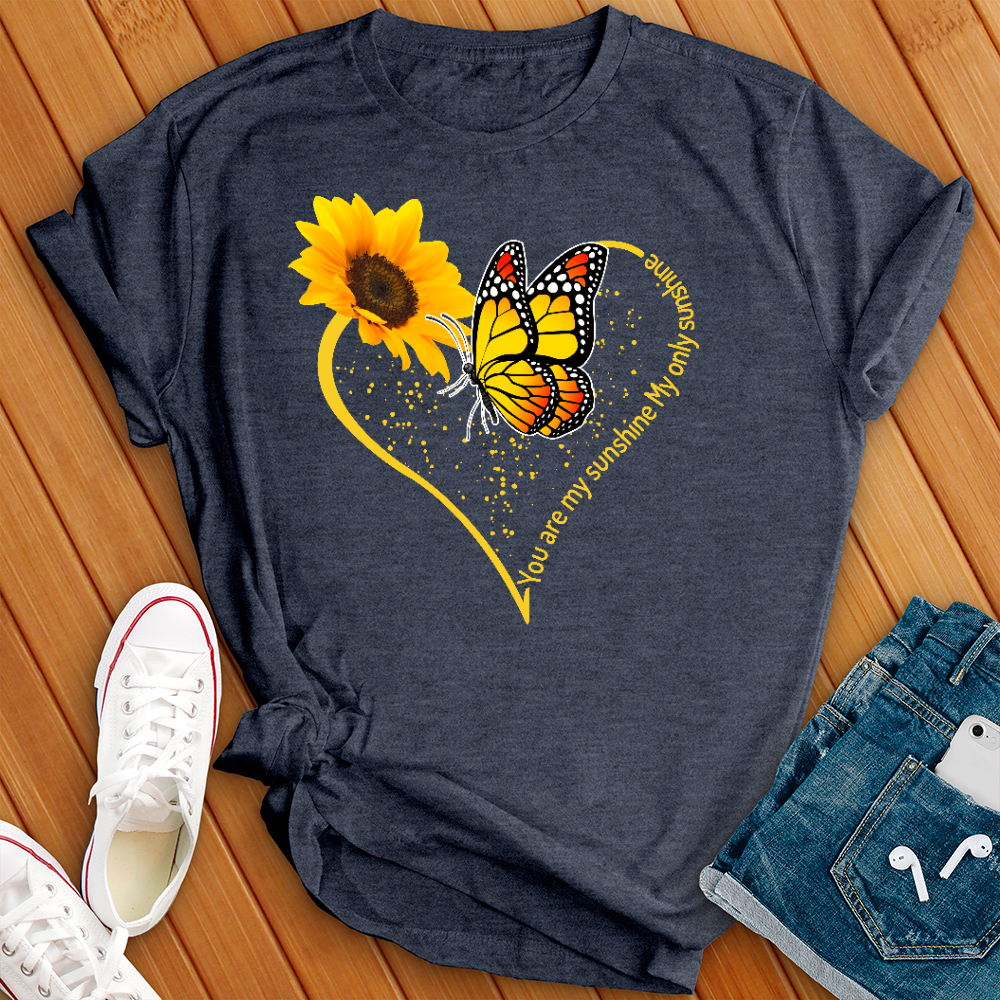 You Are My Sunshine Butterfly Heart Tee