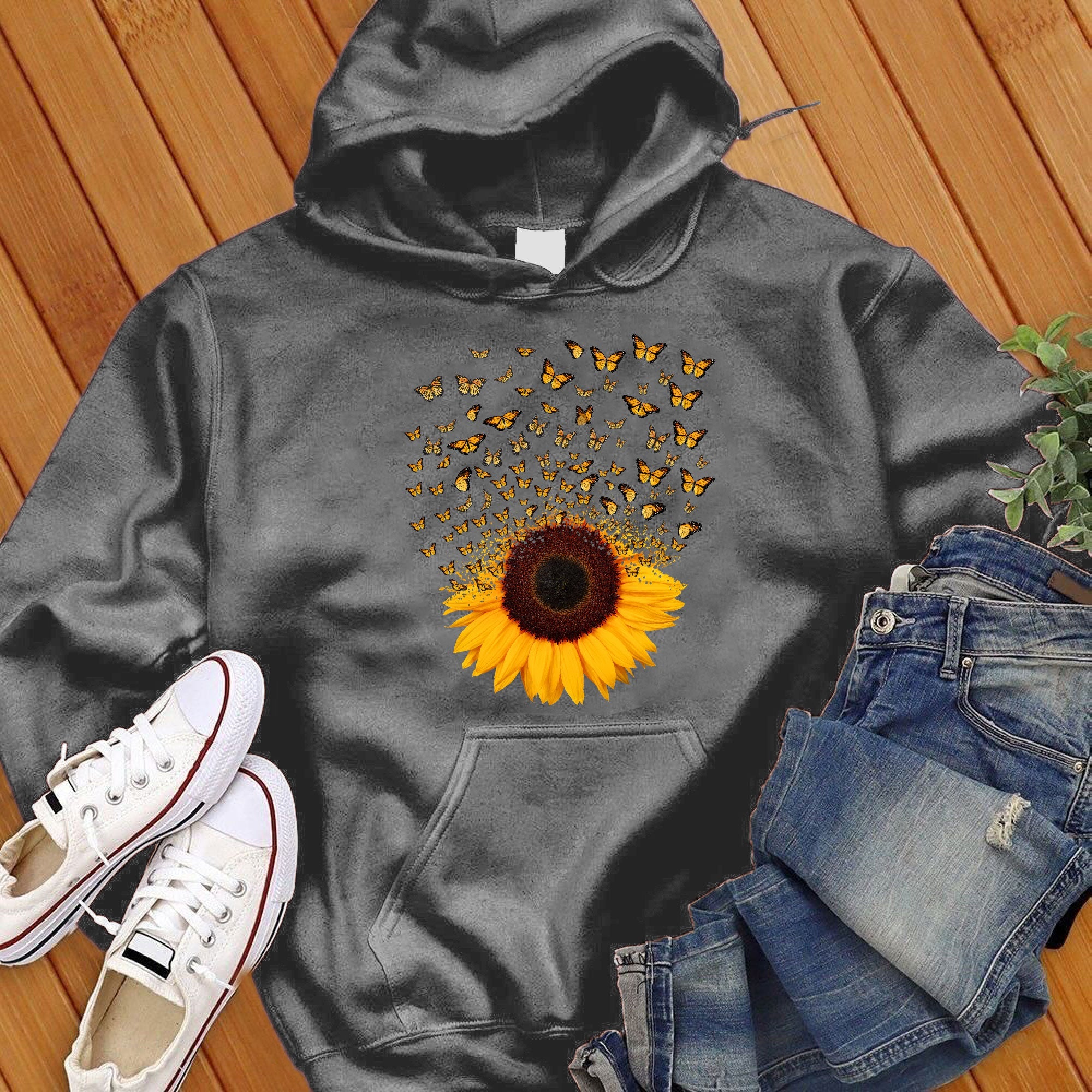 Adorable Butterfly Sunflower Hoodie - Love Tees