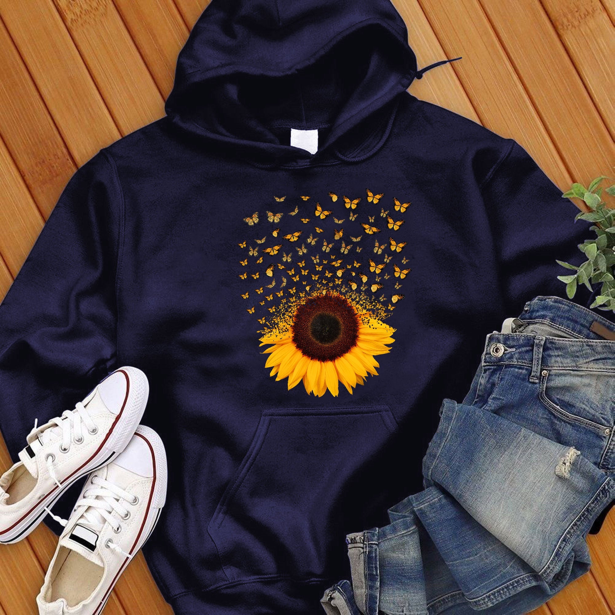 Adorable Butterfly Sunflower Hoodie - Love Tees