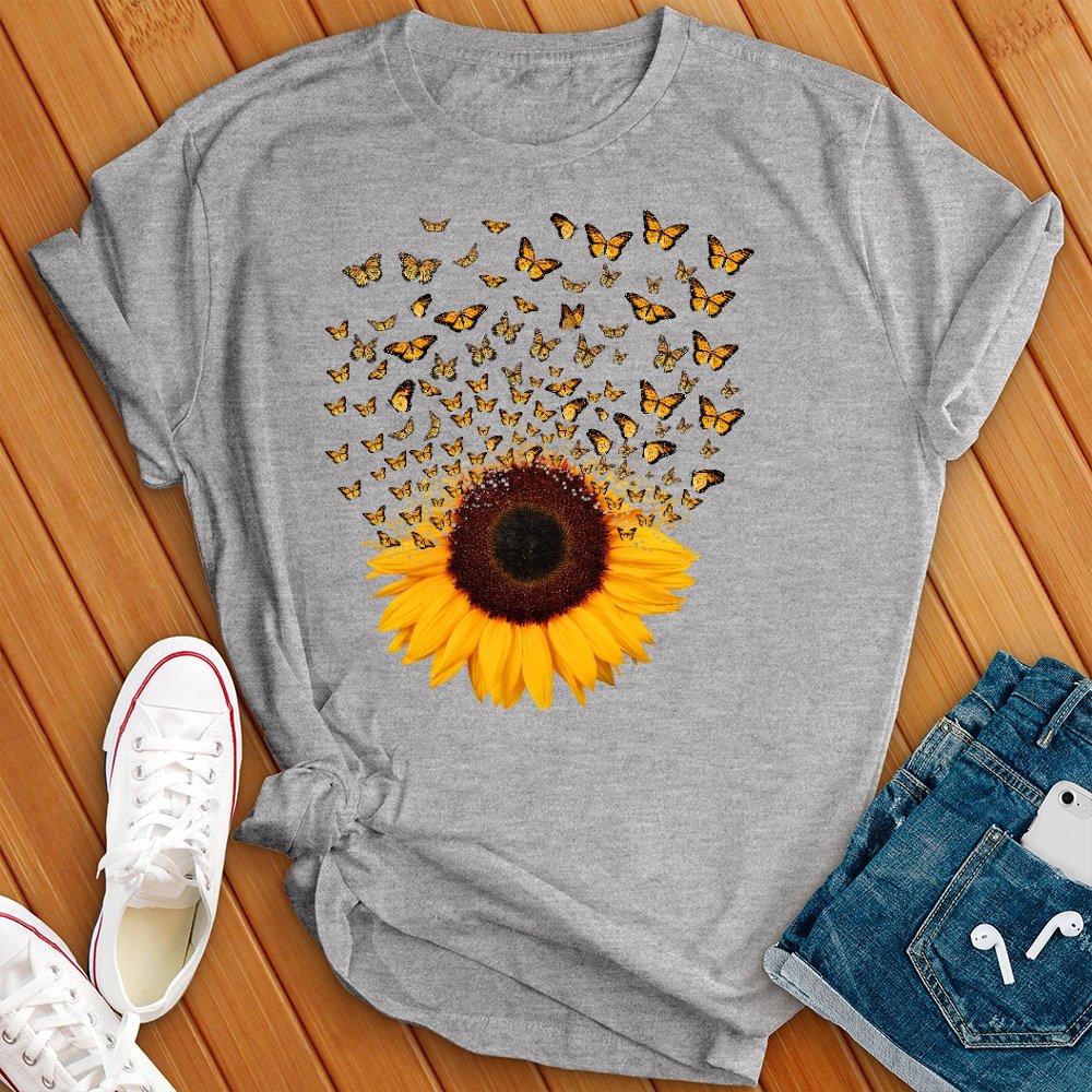 Adorable Butterfly Sunflower Tee - Love Tees