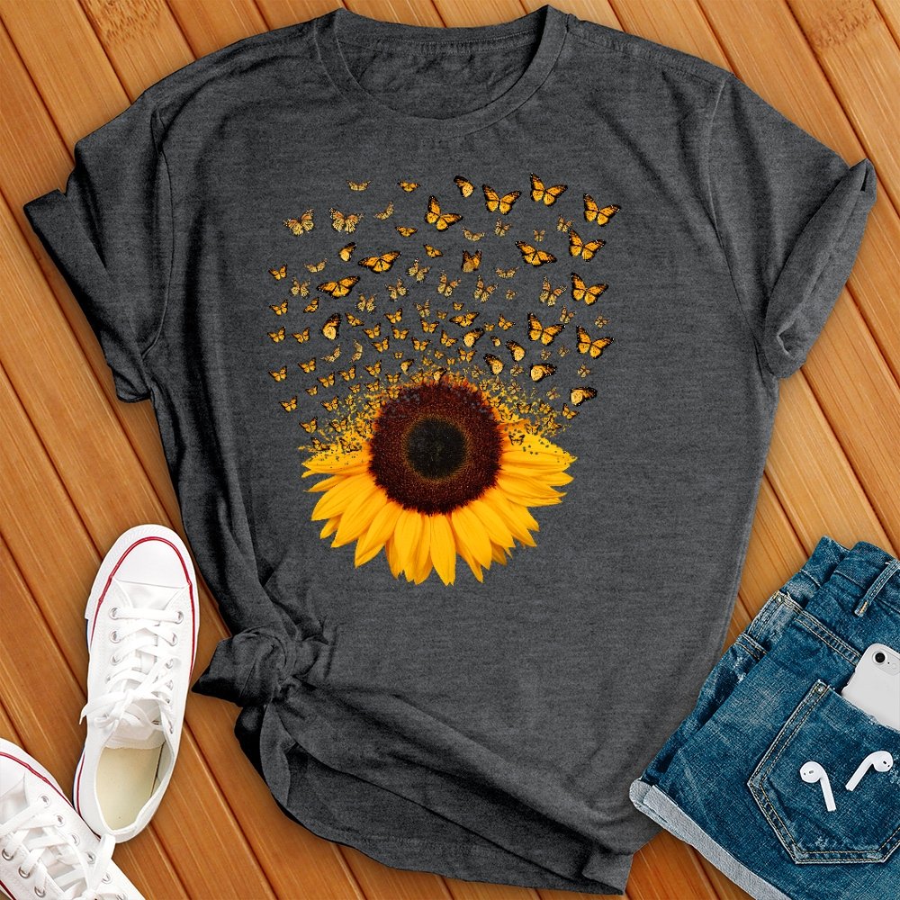 Adorable Butterfly Sunflower Tee - Love Tees