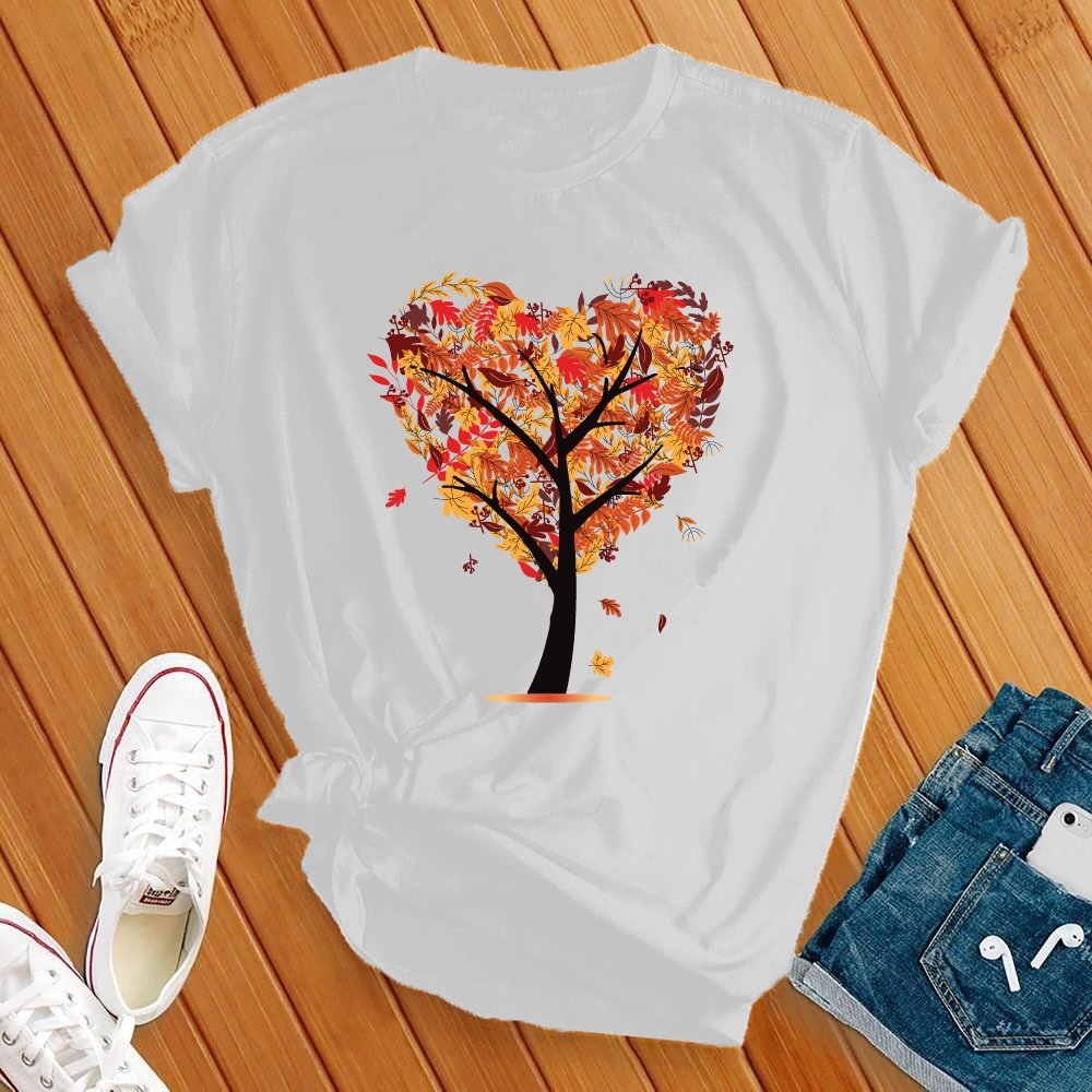 Autumn Tree Heart Tee - Love Tees