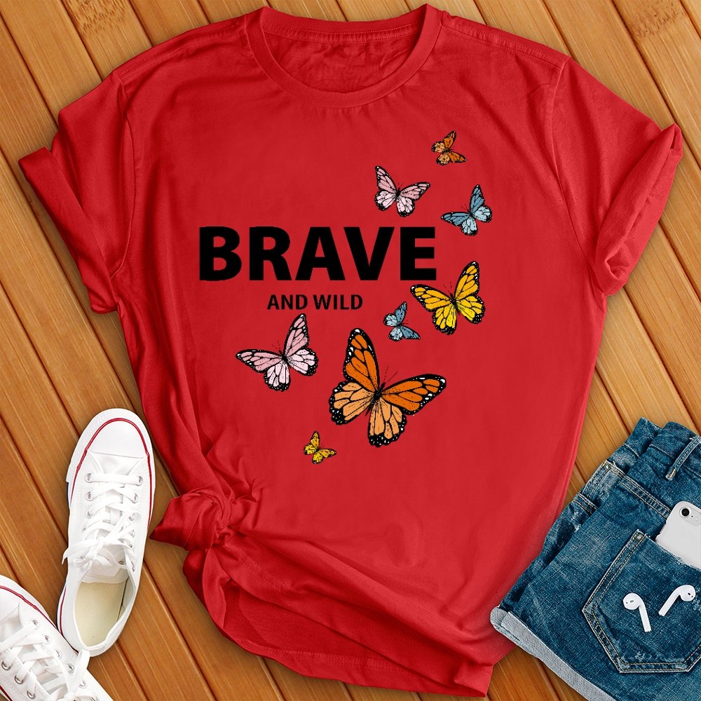 Brave and Wild Butterflies Tee - Love Tees
