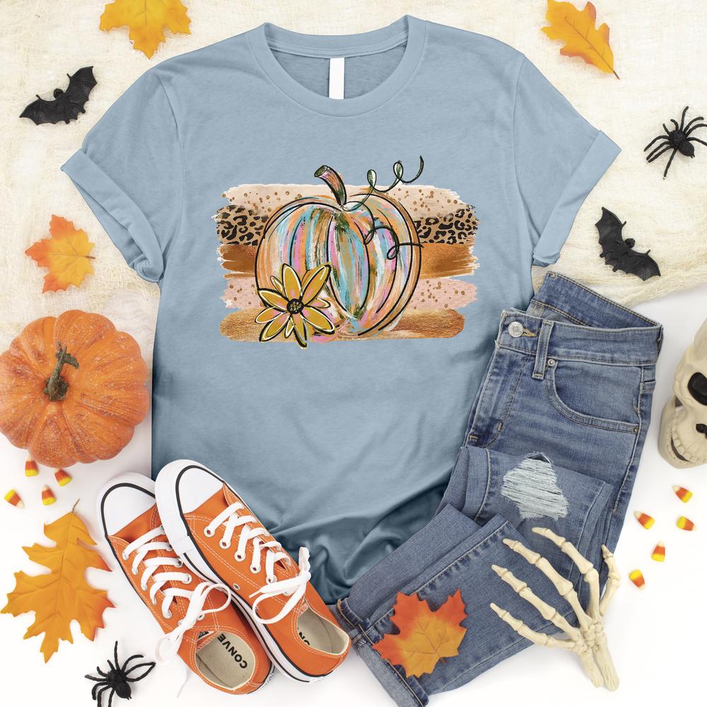 Fall Pumpkin Watercolor Tee - Love Tees
