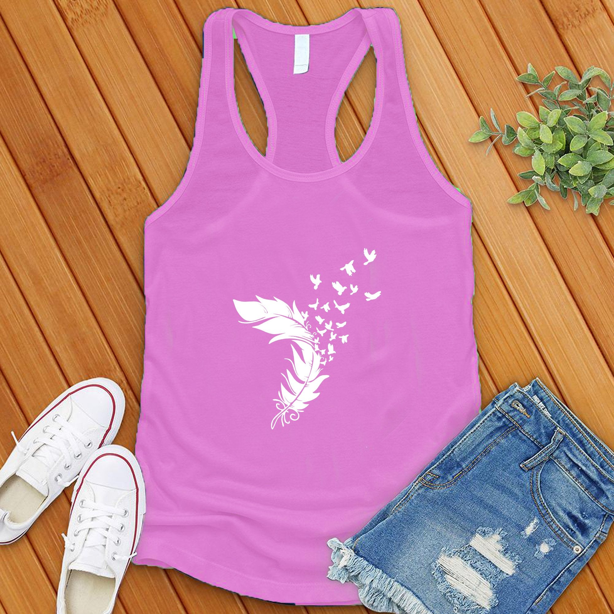 Feather In The Wind Women's Tank Top - Love Tees