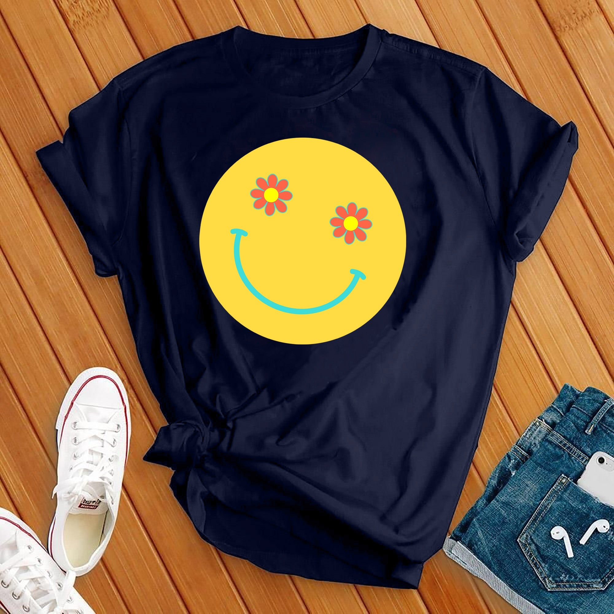Hippe Vibes Smiley Face Tee - Love Tees