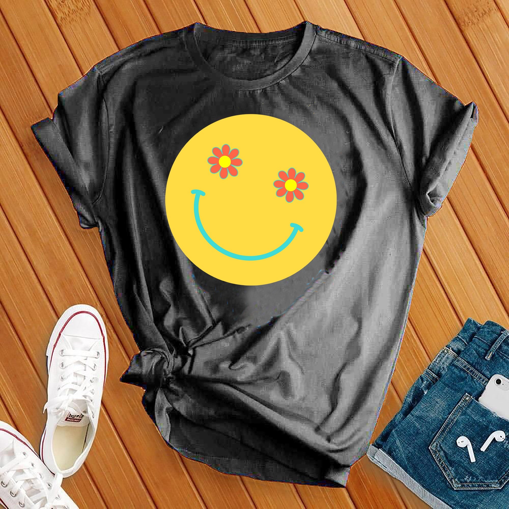 Hippe Vibes Smiley Face Tee - Love Tees