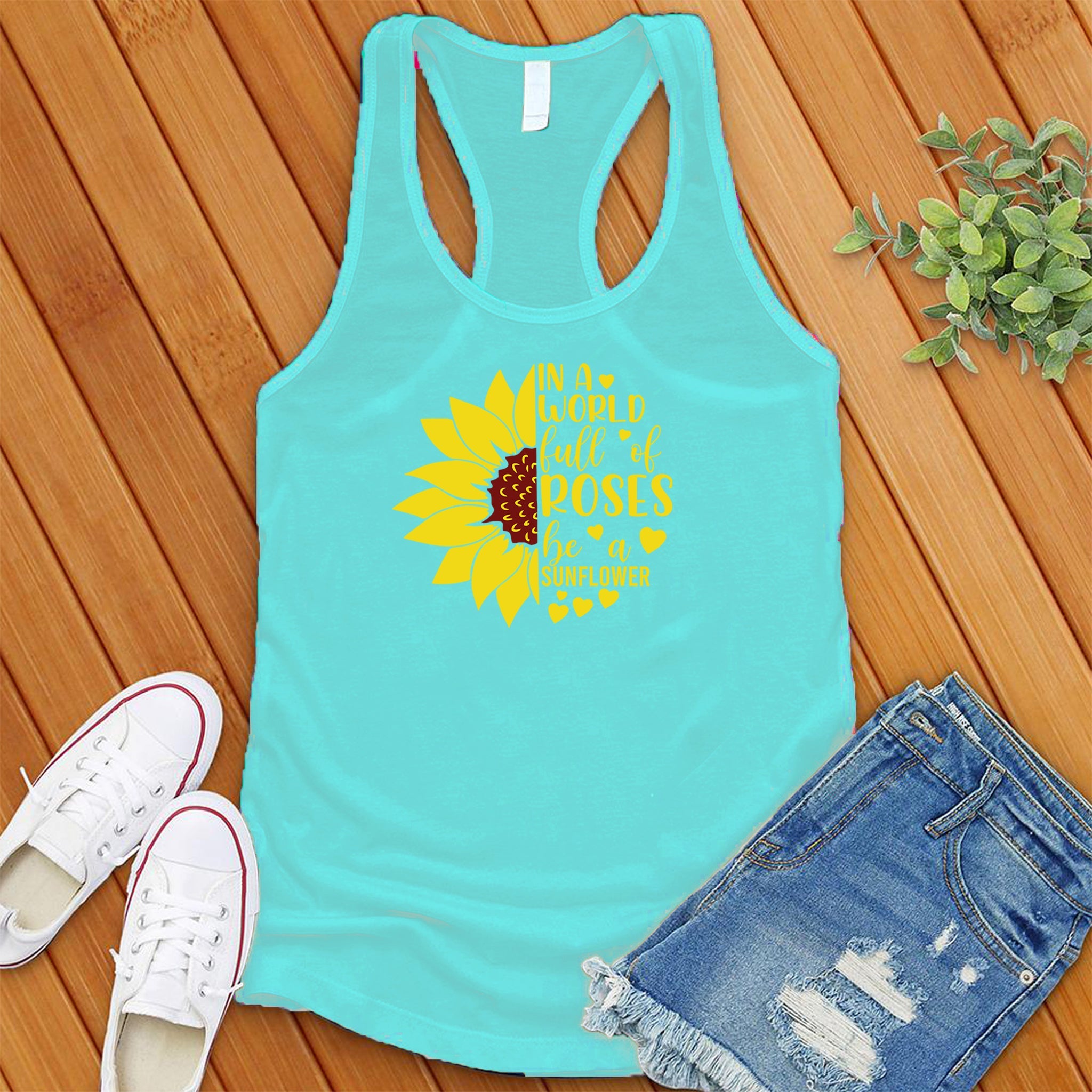 In A World Full of Roses Heart Women's Tank Top - Love Tees