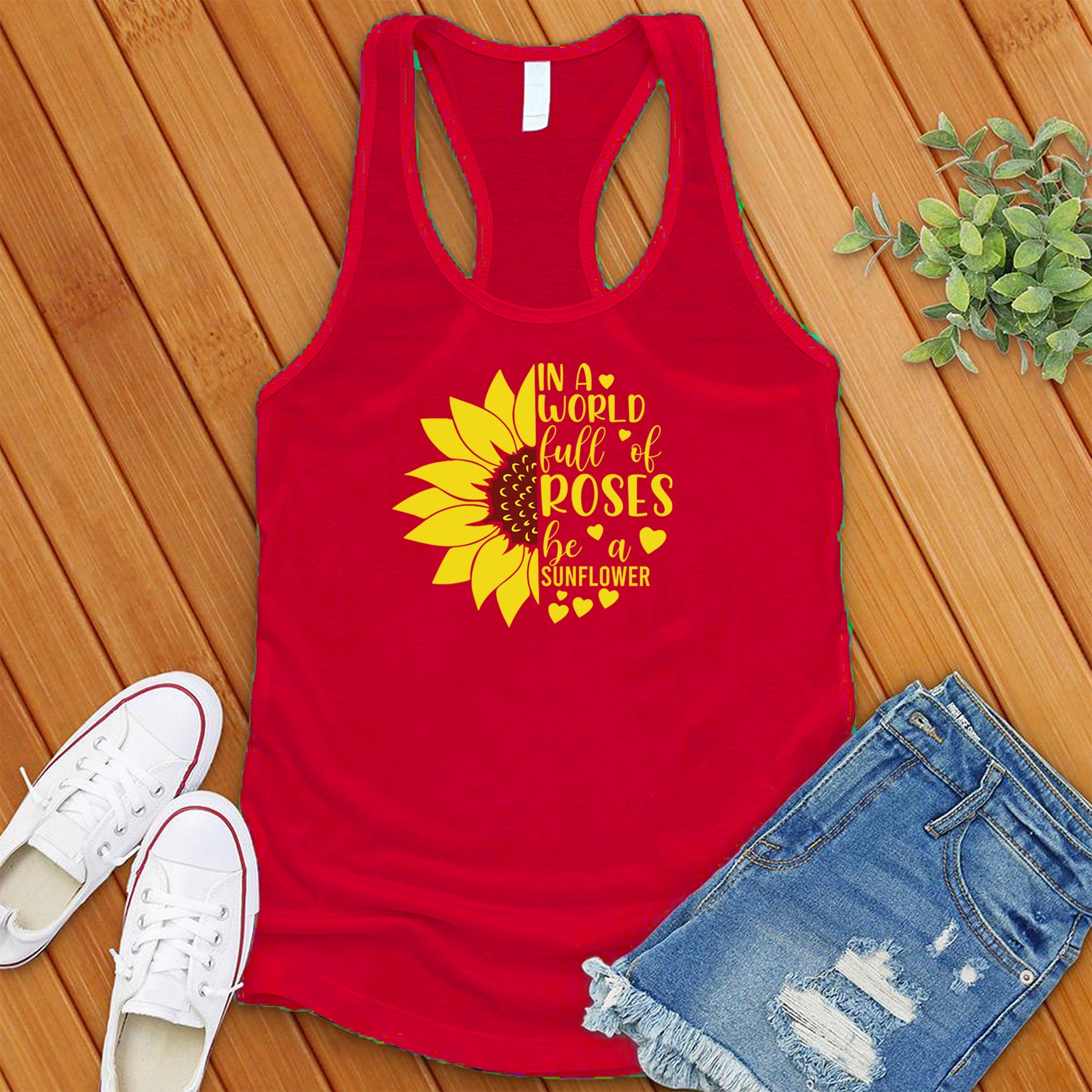 In A World Full of Roses Heart Women's Tank Top - Love Tees