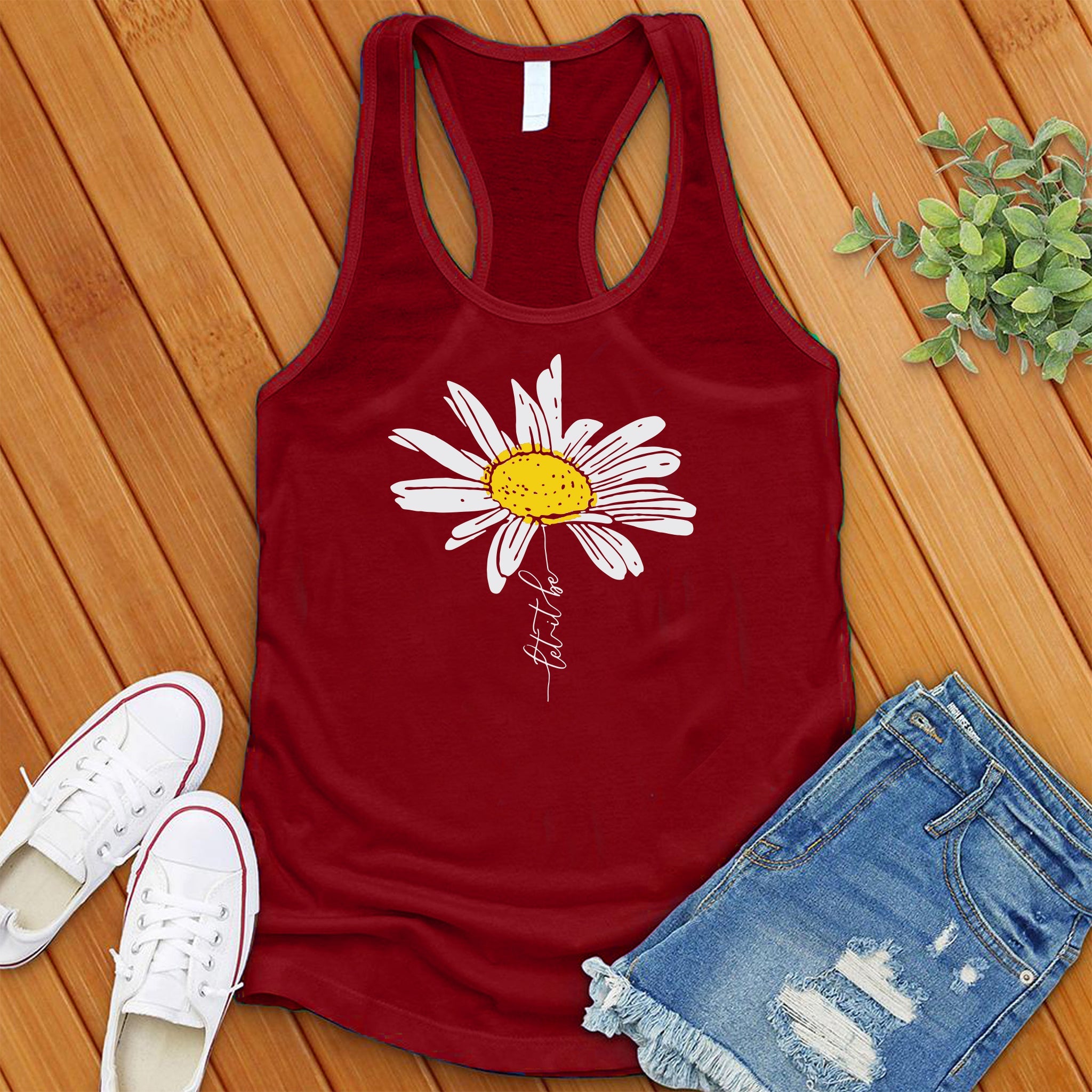 Let it be flower Women's Tank Top - Love Tees