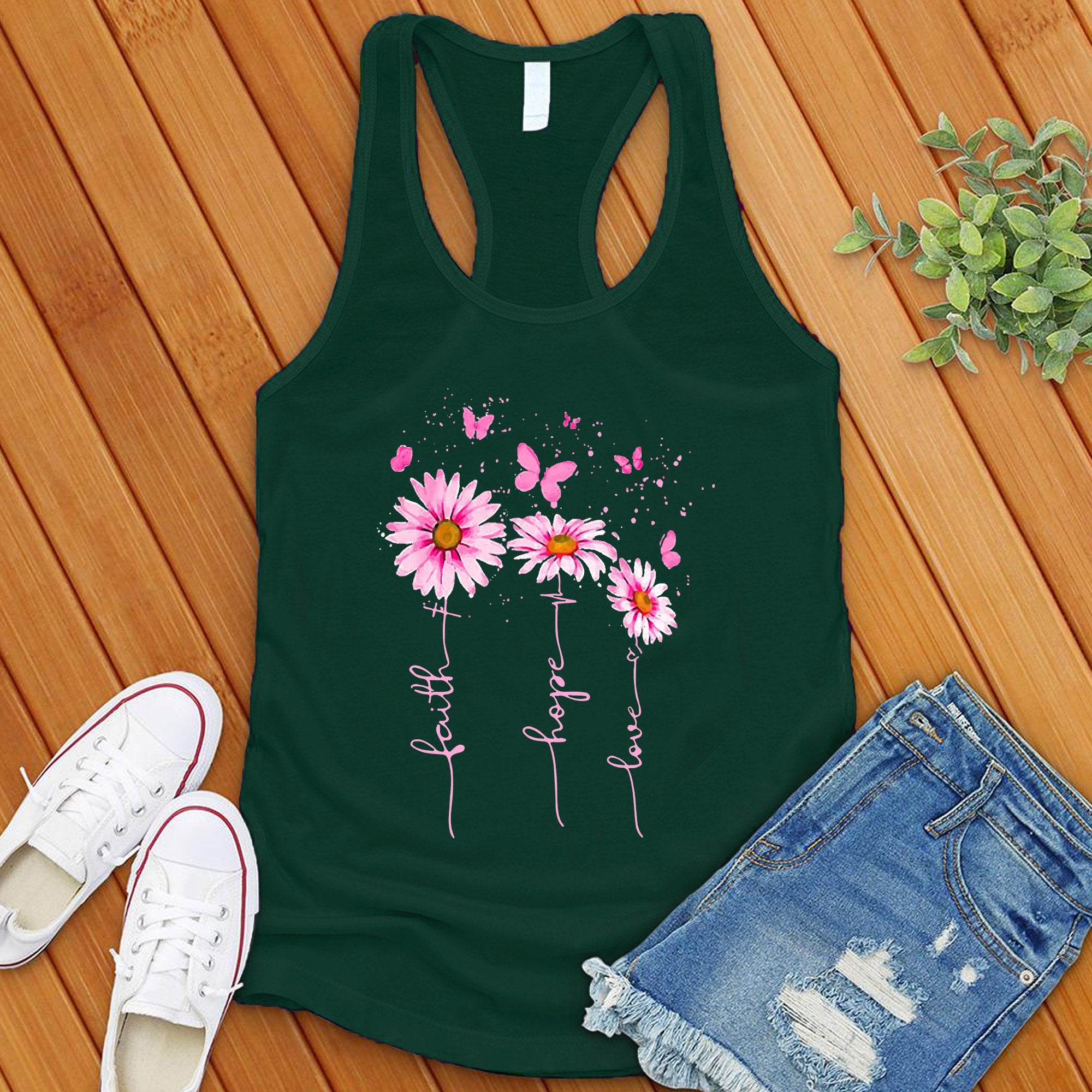 Flower tank top best sale