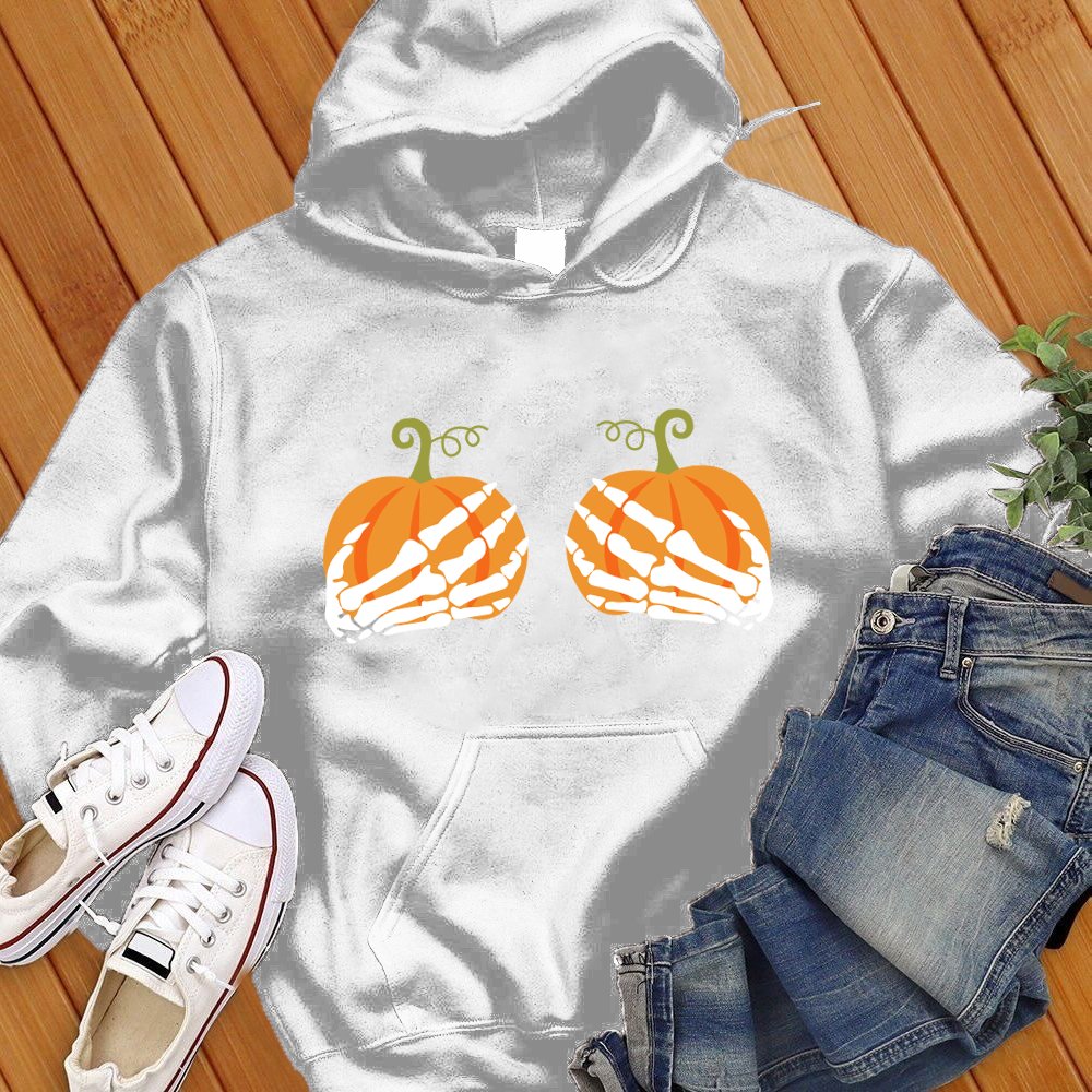 Pumpkin Skeleton Hands Hoodie - Love Tees