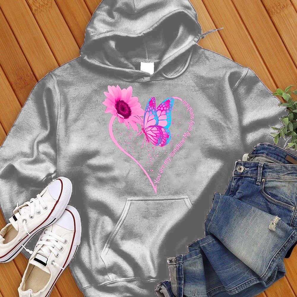 You Are My Sunshine Pink Butterfly Sweatshirt - Love Tees